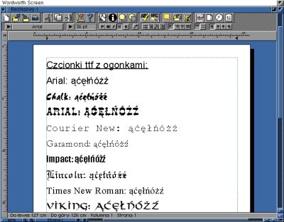 Wordworth i czcionki truetype